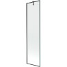 Mexen Next jednokrídlové vaňové zásteny 50 x 150 cm, čierny rám, gun metal - 895-050-000-00-70-95
