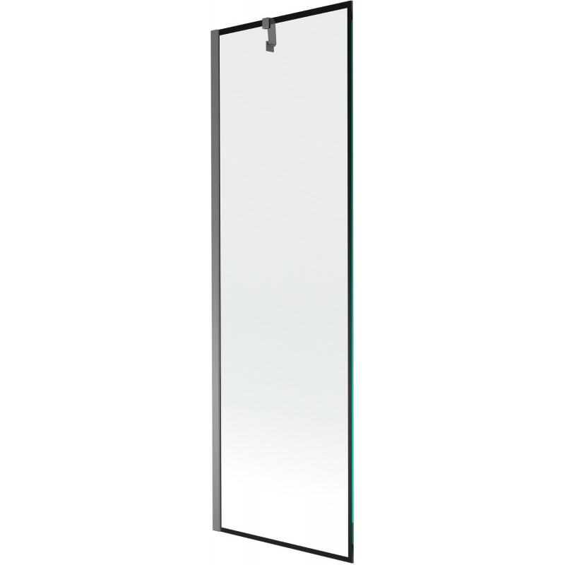 Mexen Next vaničková zástena 1-krídlová 60 x 150 cm, čierny rám, gun metal - 895-060-000-00-70-95