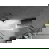 Mexen Next paraván vanový, 1-krídlový 90 x 150 cm, čierny vzor, gun metal - 895-090-000-00-70-95