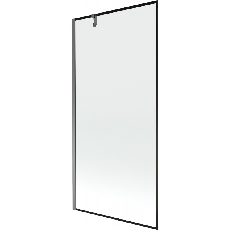 Mexen Next vanová zástena 1-krídlová 90 x 150 cm, čierny rámik, gun metal - 895-090-000-00-70-95