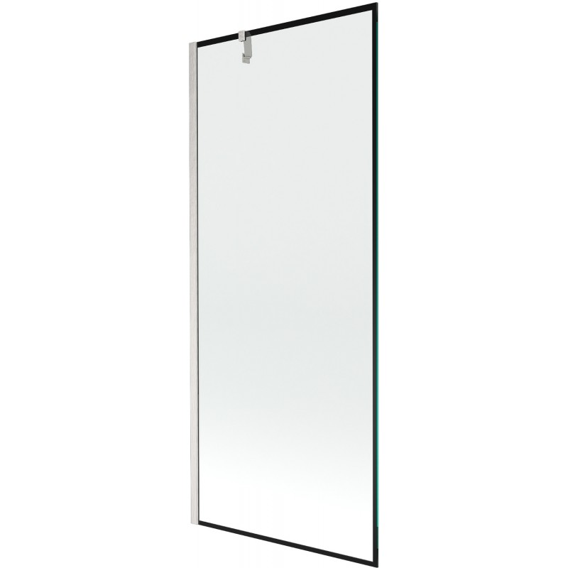 Mexen Next sprchová zástená 1-krídlová 80 x 150 cm, čierny vzor, kartáčovaný nikel - 895-080-000-00-70-97