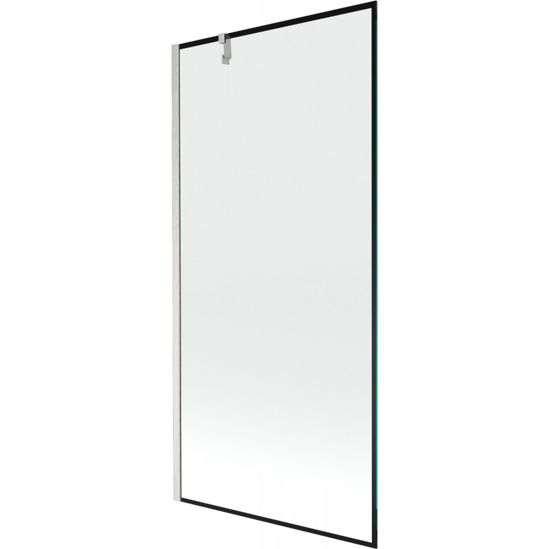 Mexen Next sprchová zástena jednokrídlová 90 x 150 cm, čierny rám, brúsený nikel - 895-090-000-00-70-97