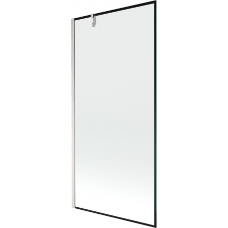 Mexen Next sprchová zástena jednokrídlová 90 x 150 cm, čierny rám, brúsený nikel - 895-090-000-00-70-97