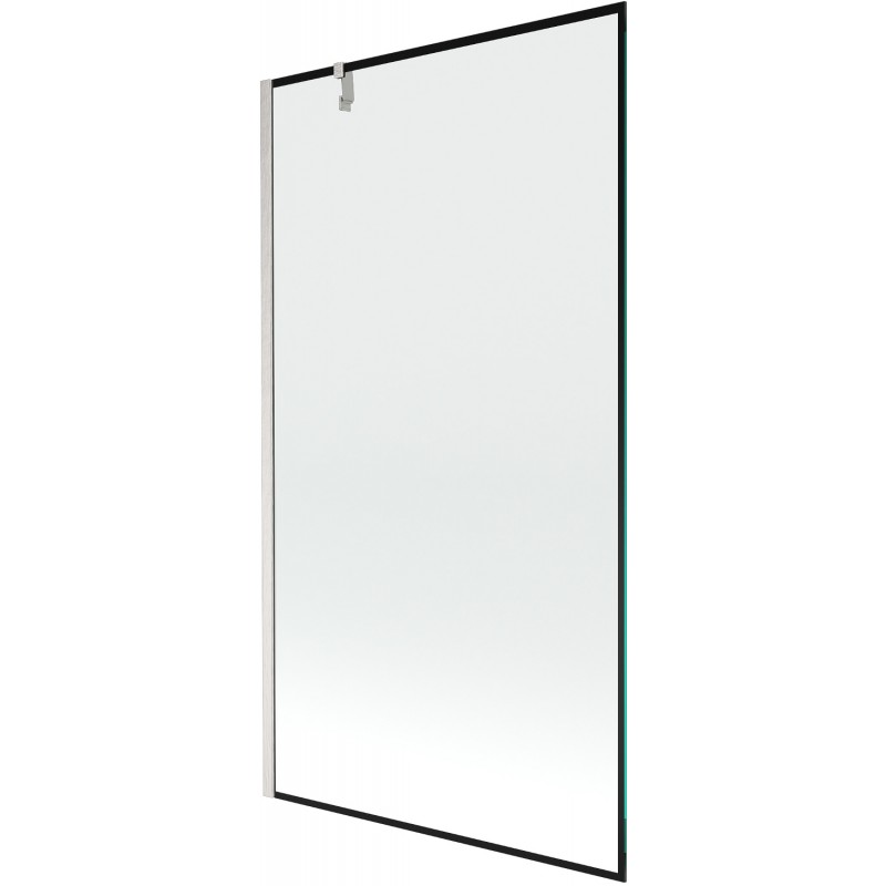 Mexen Next sprchová zástenka jednokrídlová 100 x 150 cm, čierny rám, brúsený nikel - 895-100-000-00-70-97