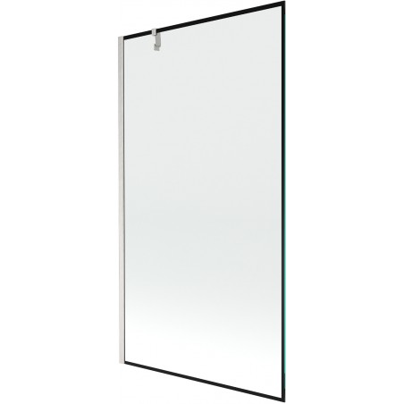 Mexen Next sprchová zástenka jednokrídlová 100 x 150 cm, čierny rám, brúsený nikel - 895-100-000-00-70-97