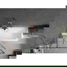 Mexen Next paraván na vaňu, 1-krídlový 90 x 150 cm, čierny vzor, brúsená meď - 895-090-000-00-77-65