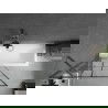 Mexen Next jednokrídlová vaňová zástena 90 x 150 cm, čierny vzor, brúsená gun gray - 895-090-000-00-77-66