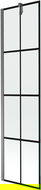 Mexen Next vaňová zástena 1-krídlová 50 x 150 cm, čierny vzor, gun metal - 895-050-000-00-77-95