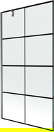 Mexen Next paravan na vaňu 1-krídlový 100 x 150 cm, čierny vzor, gun metal - 895-100-000-00-77-95