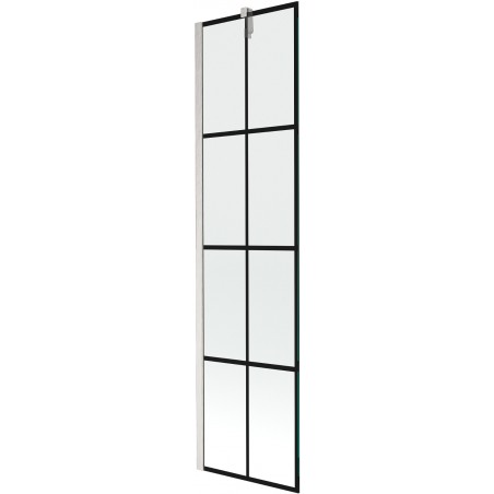 Mexen Next 1-krídlový sprchový panel 50 x 150 cm, čierny vzor, brúsený nikel - 895-050-000-00-77-97