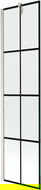 Mexen Next 1-krídlový sprchový panel 50 x 150 cm, čierny vzor, brúsený nikel - 895-050-000-00-77-97
