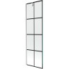 Mexen Next sprchová zástena 1-krídlová 60 x 150 cm, čierna mriežka, brúsený nikel - 895-060-000-00-77-97