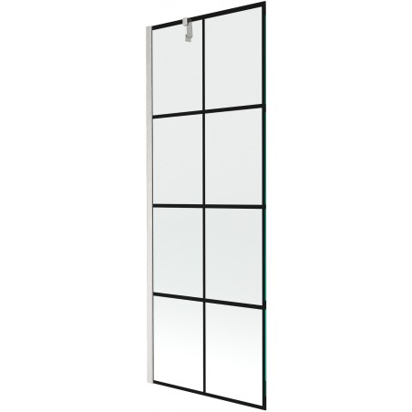 Mexen Next sprchová zástena 1-krídlová 70 x 150 cm, čierny vzor, brúsený nikel - 895-070-000-00-77-97
