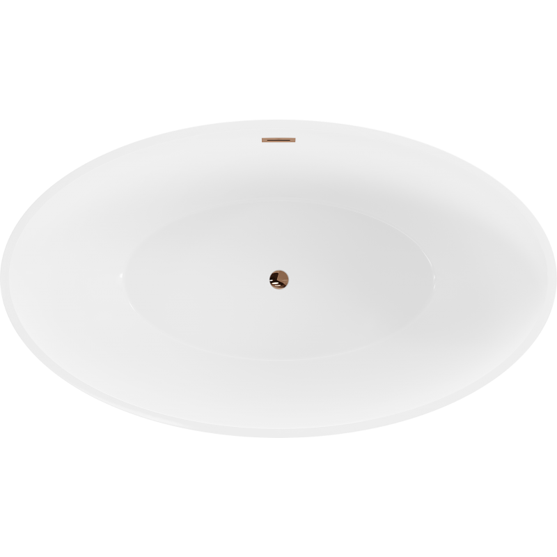 Mexen Nike voľne stojaca vaňa 175 x 100 cm, biela, preliv ružové zlato - 54071751000-60