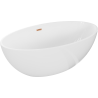 Mexen Nike voľne stojacia vaňa 175 x 100 cm, biela, preliv medený leštený - 54071751000-65