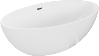 Mexen Nike voľne stojaca vaňa 175 x 100 cm, biela, prepad gun gray brúsený - 54071751000-66