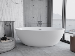 Mexen Nike voľne stojaca vaňa 175 x 100 cm, biela, prepad gun metal - 54071751000-95