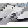 Mexen Nike vaňa voľne stojaca 175 x 100 cm, biela/čierna, prepad zlatý - 54071751075-50