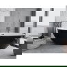 Mexen Nike vaňa voľnostojaca 175 x 100 cm, biela/čierna, preliv gun gray brúsený - 54071751075-66