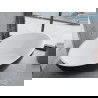 Mexen Nike vaňa voľne stojaca 175 x 100 cm, biela/čierna, prepad gun metal - 54071751075-95