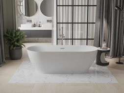 Mexen Roxy voľne stojaca vaňa 180 x 85 cm, biela, prepad nikel kartáčovaný - 51201808500-97