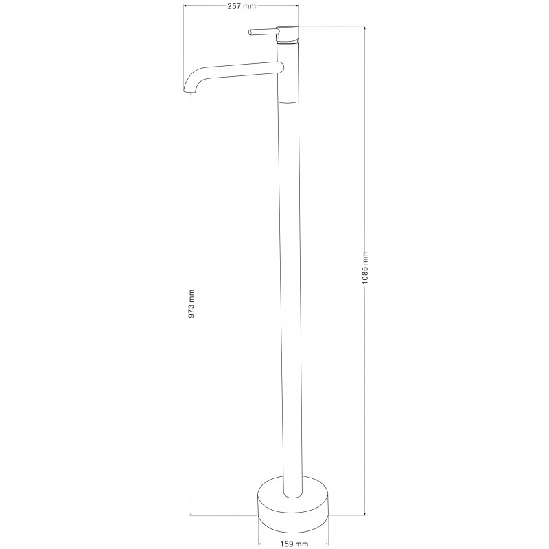 Mexen Rumba stojanková umývadlová batéria, chróm - 73534-00