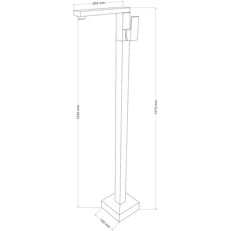 Mexen Urano voľne stojaca umývadlová batéria, zlatá - 75234-50