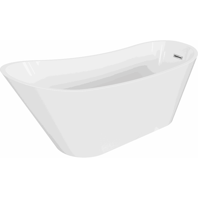 Mexen Alta voľne stojaca vaňa 170 x 75 cm, biela, prepad chróm - 52141707500-01