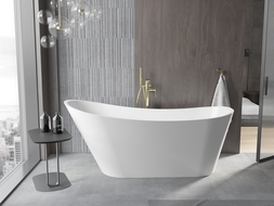 Mexen Alta voľne stojaca vaňa 170 x 75 cm, biela, prepad zlatý - 52141707500-50