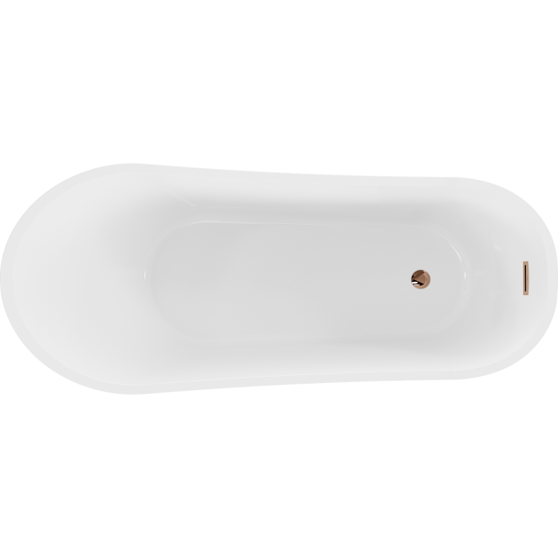 Mexen Alta voľne stojaca vaňa 170 x 75 cm, biela, prepad ružové zlato - 52141707500-60