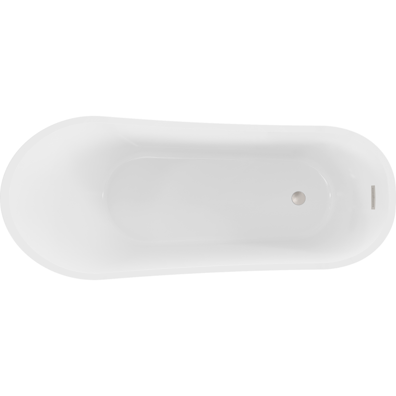Mexen Alta voľne stojaca vaňa 170 x 75 cm, biela, prepad kartáčovaný nikel - 52141707500-97