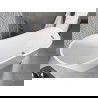Mexen Alta voľne stojaca vaňa 170 x 75 cm, biela, prepad gun metal - 52141707500-95