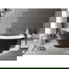 Mexen Alta voľne stojaca vaňa 170 x 75 cm, biela/čierna, preliv gun metal - 52141707575-95
