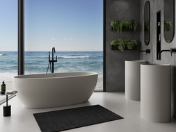 Mexen Torino voľne stojaca vaňa z konglomerátu 155 x 78 cm, betón mat - 57271557861