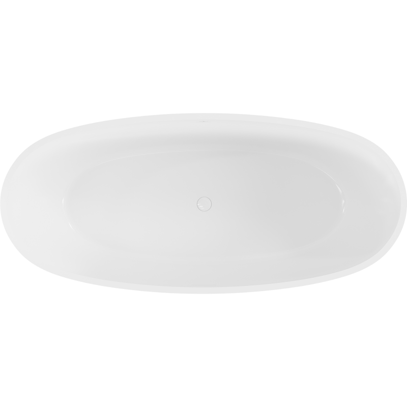 Mexen Torino voľne stojaca vaňa z konglomerátu 175 x 78 cm, biela lesk - 57271757810