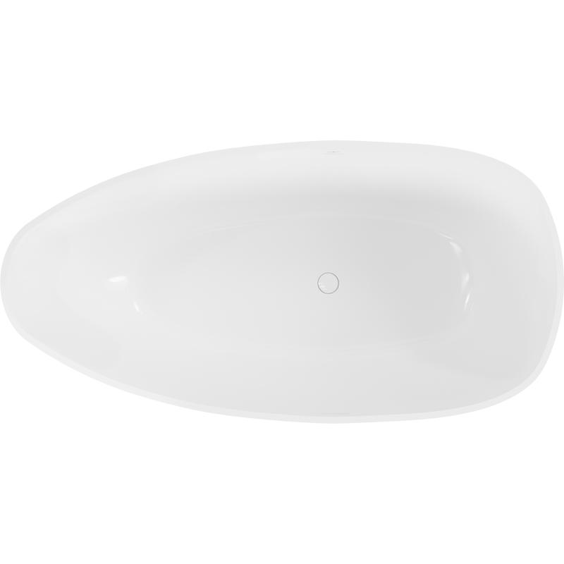 Mexen Imola voľne stojaca vaňa z konglomerátu 150 x 77 cm, biela lesk - 57281507610