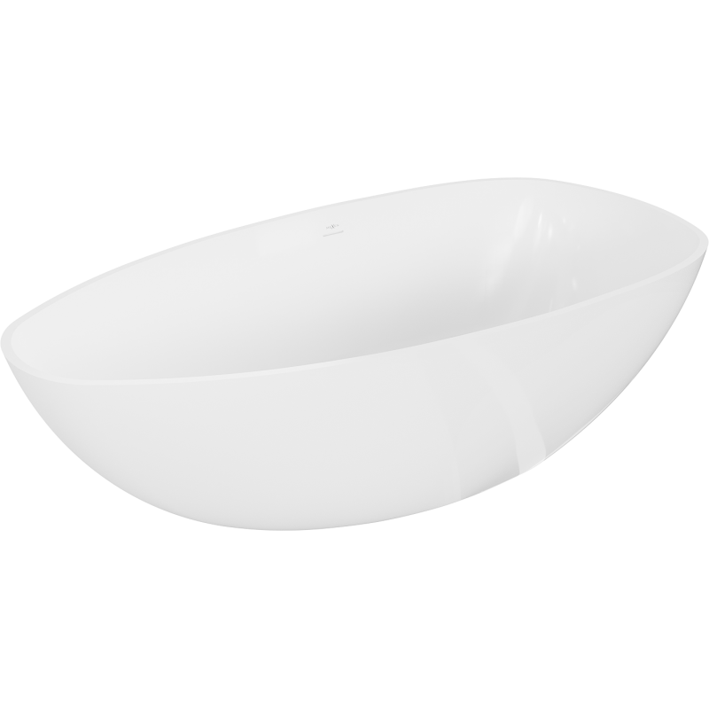 Mexen Imola voľne stojaca vaňa z konglomerátu 160 x 81 cm, biela lesk - 57281608010