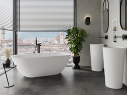 Mexen Siena voľne stojaca vaňa z konglomerátu 170 x 80 cm, biela matná - 57291708000