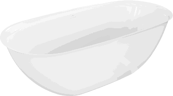 Mexen Siena voľne stojaca vaňa z konglomerátu 170 x 80 cm, biela lesklá - 57291708010