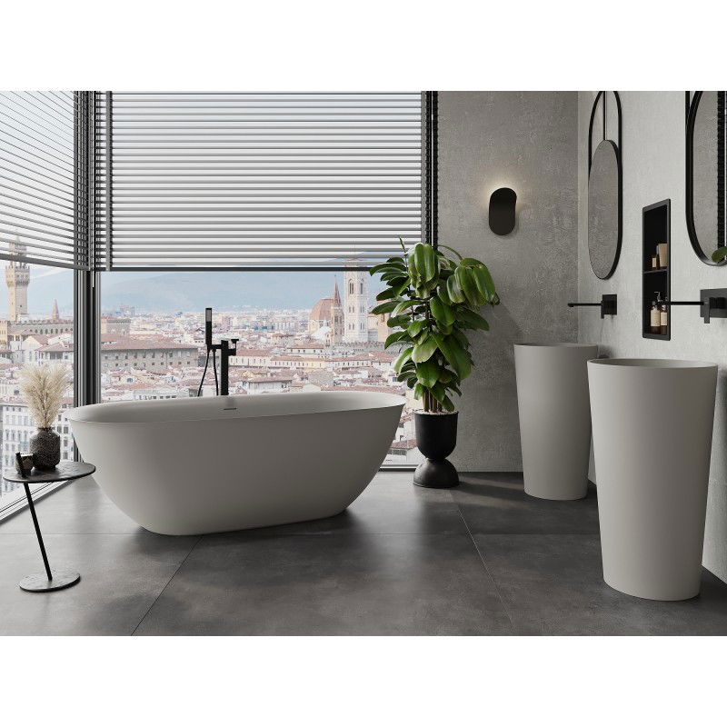 Mexen Siena voľne stojaca vaňa z kompozitu 170 x 80 cm, betón mat - 57291708061