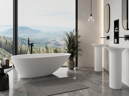 Mexen Milano voľne stojaca vaňa z konglomerátu 170 x 86 cm, biela matná - 57301708500
