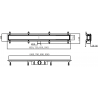 Mexen Flat ABS lineárny odtok 2v1 80 cm, inox- 1069080