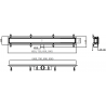 Mexen Flat Abs Plochý ABS líniový odtok 2v1 60 cm, čierny - 1769060