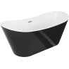 Mexen Montana voľne stojaca vaňa 170 x 80 cm, biela/čierna, chrómový preliv - 52011708075-01