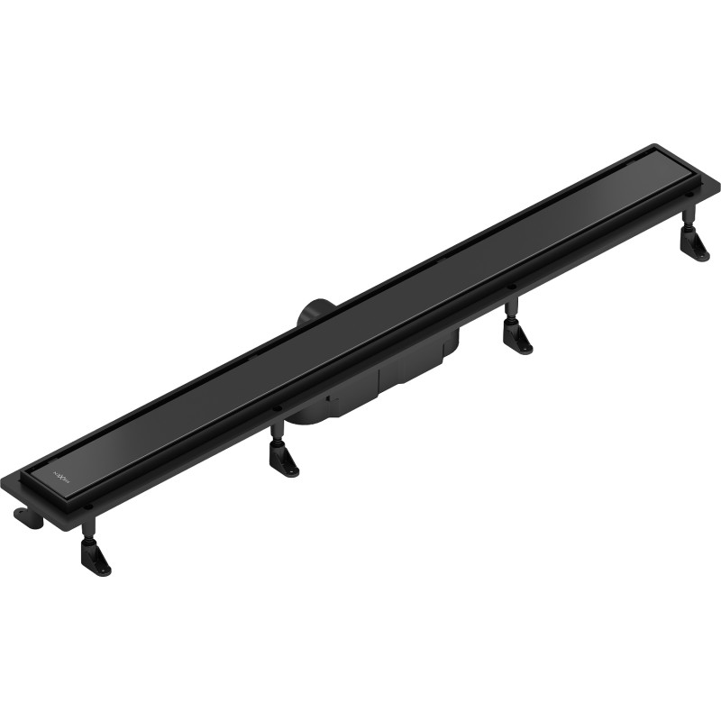 Mexen Flat Abs Flat ABS lineárny odtok 2v1 90 cm, čierny - 1769090