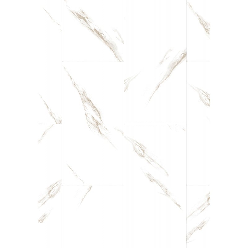 Mexen River Biele vinylové panely 610 x 305 mm SPC 6,5 mm, podložka IXPE 1,5 mm, 4 V-Fuga, Jazz White - F1150-0610-305-505-4V1-?