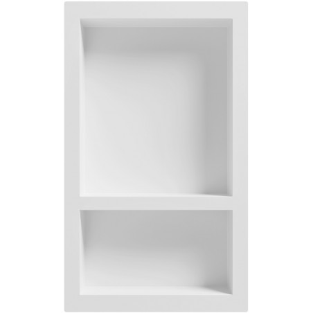 Mexen X-Wall-S vstavaná polička SMC s prírubou 68,6 x 40,7 cm, biela - 1901694109