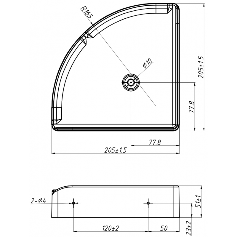 Mexen X-Wall-S nástenná rohová polička SMC 20,5 x 20,5 cm, biela - 1901202005