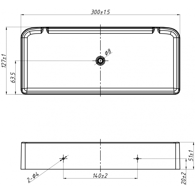 Mexen X-Wall-S nástenná polica SMC 30 x 12,7 cm, biela - 1901301305