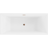 Mexen Vigo voľne stojaca vaňa 178,5 x 80 cm, biela, preliv ružové zlato - 51251788000-60